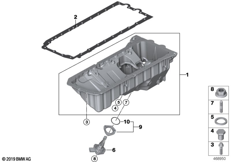 BMW 11117853941 Set,Aluminium.Screws,Oil Pump/Oil Intake Pipe