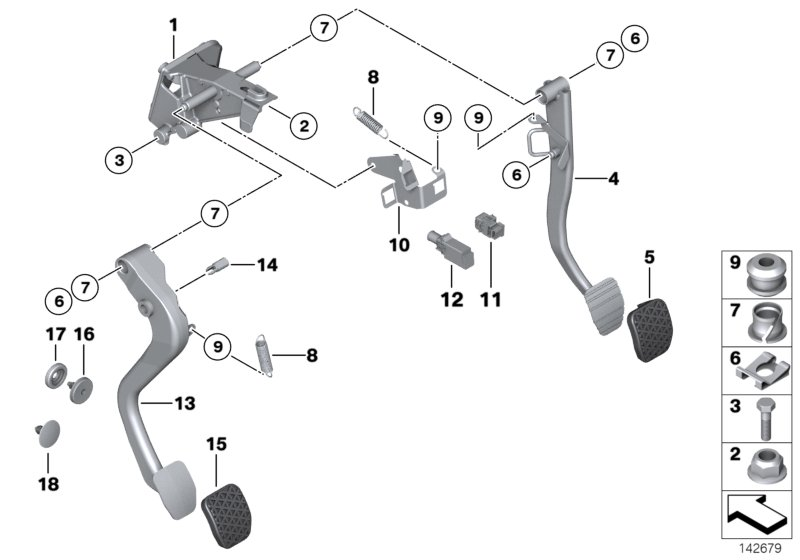 BMW 35106766127 Bracket For Stop Light And Clutch Switch