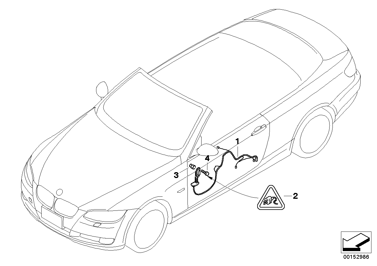 BMW 61129259817 Wiring Set, Door, Driver