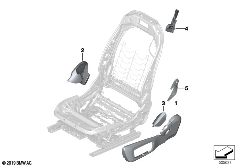 BMW 52107995517 SEAT TRIM, OUTER LEFT