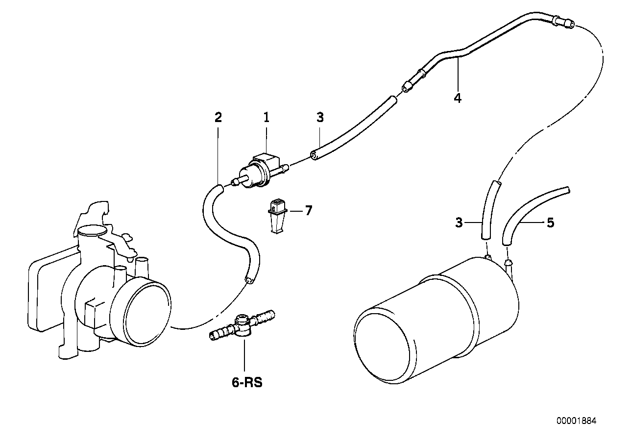 BMW 13901727610 Bracket Ventilation Valve