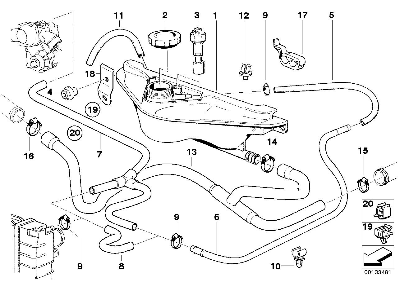 BMW 17111702800 Vent Hose