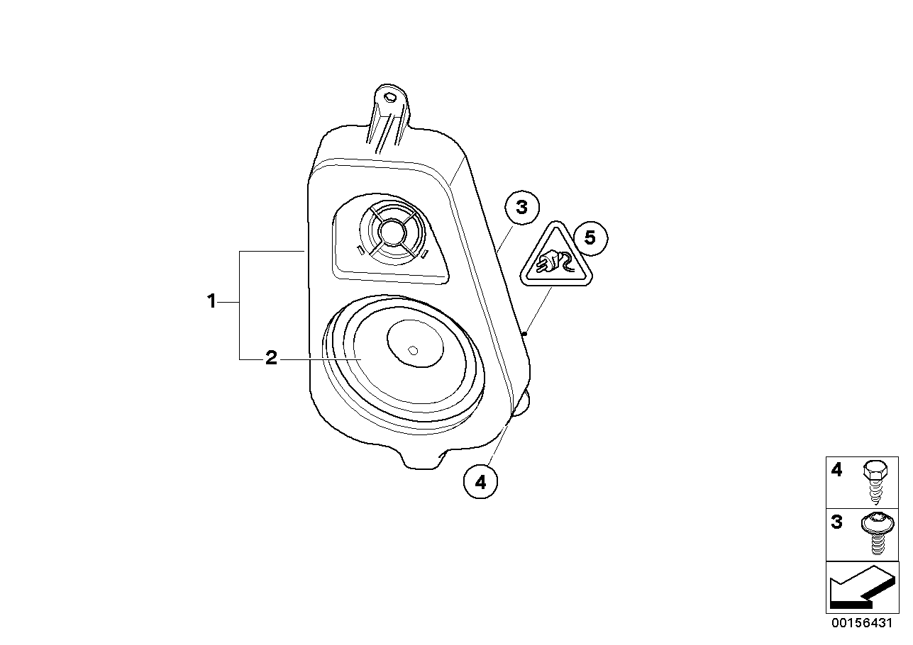 BMW 65137842199 Speaker Carrier, D-Pillar