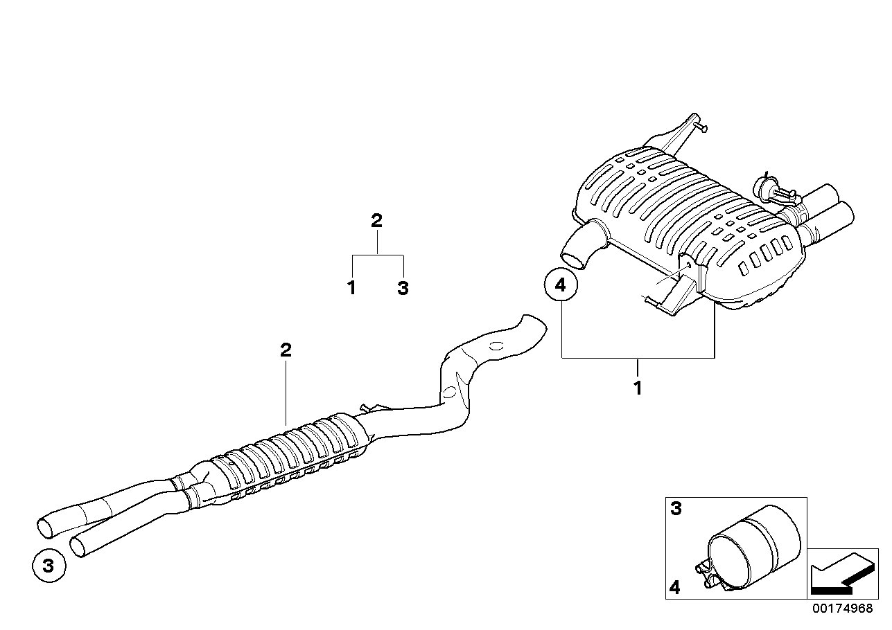 BMW 18100443581 Silencer System