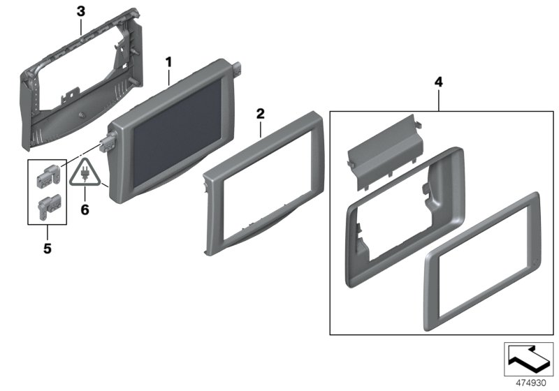 BMW 65509294913 Rear Compartment Monitor