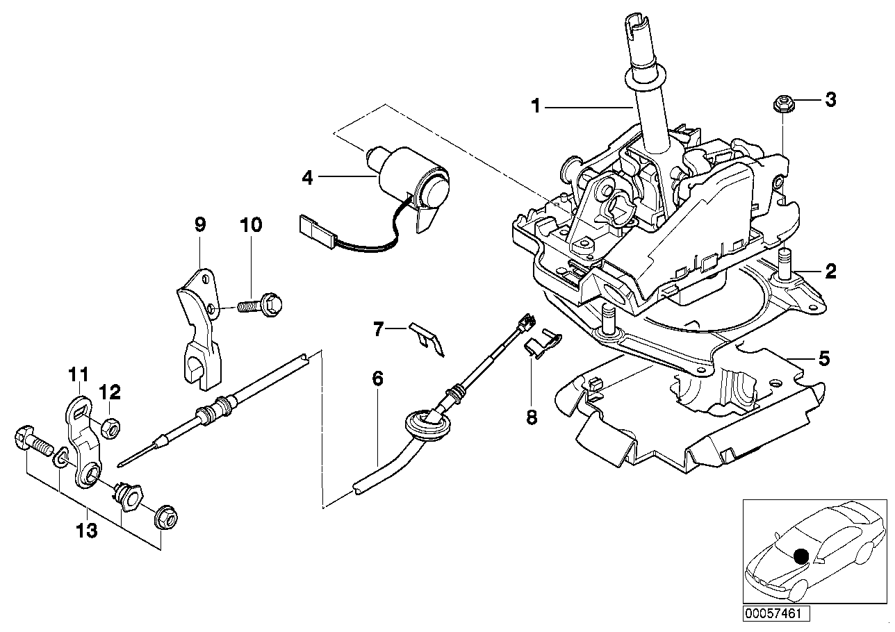 BMW 25168215463 Support, Steptronic