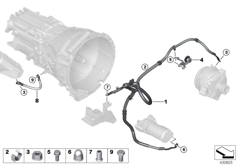 BMW 12428638588 Cable Alternator-Starter