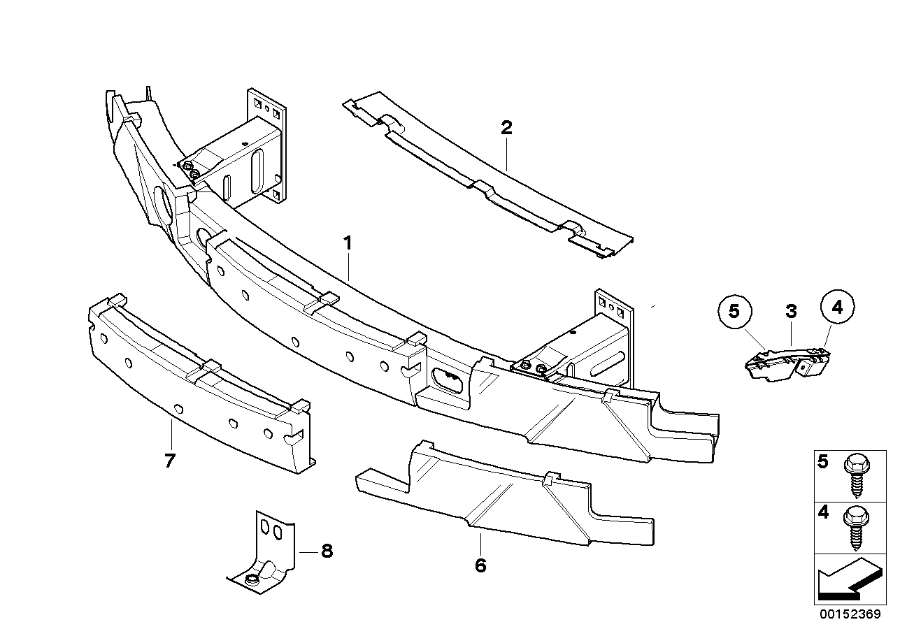 BMW 51117899879 Bracket, Bumper, Front