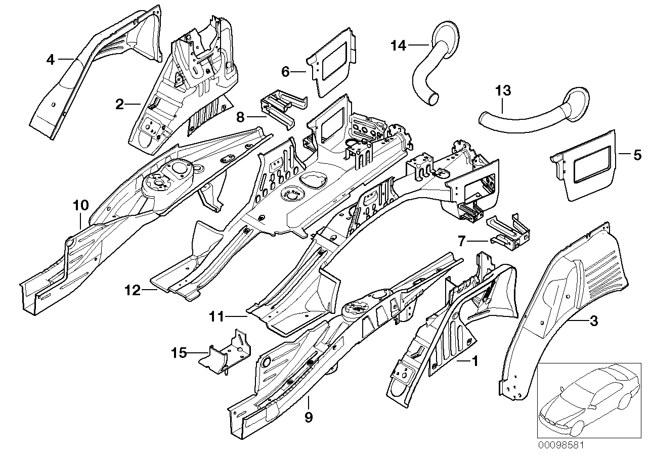 BMW 41127110391 Bracket For Rear Silencer, Left