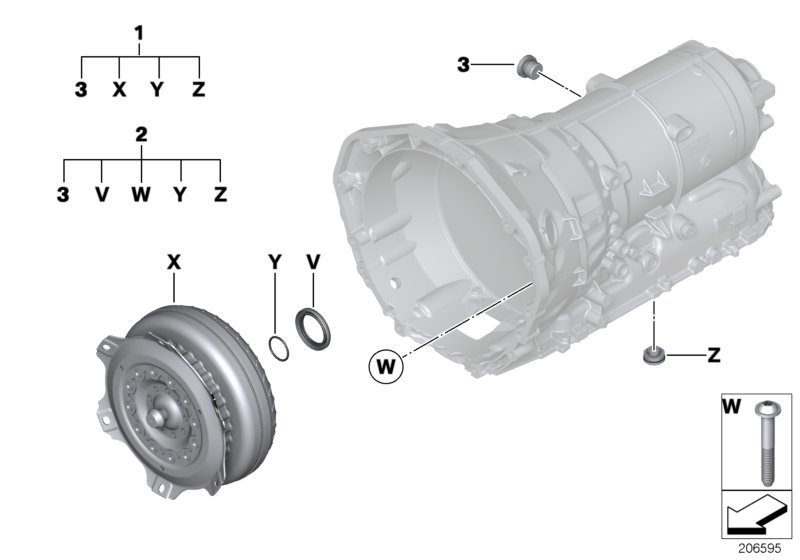 BMW 24408612871 Repair Kit, Torque Converter