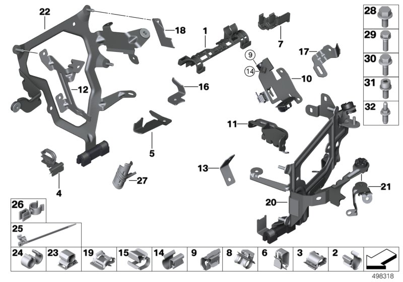 BMW 12521436023 Cable Clamp