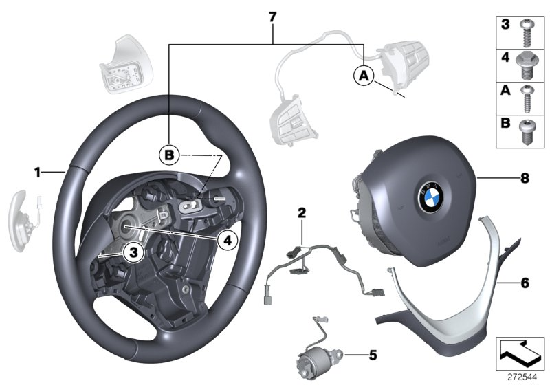 BMW 32306857306 AIRBAG MODULE, DRIVER'S SIDE