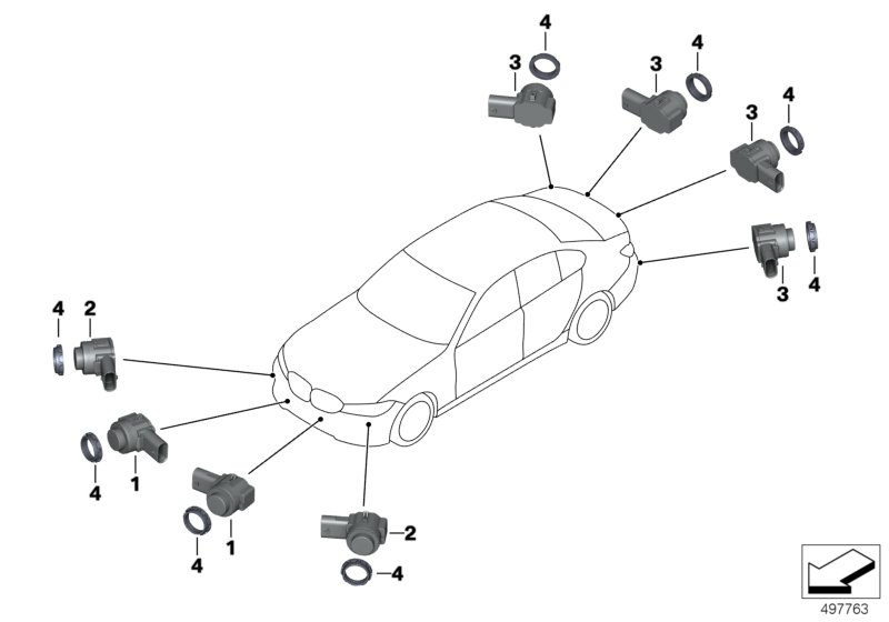 BMW 66209472210 ULTRASONIC SENSOR, KASHMIR S