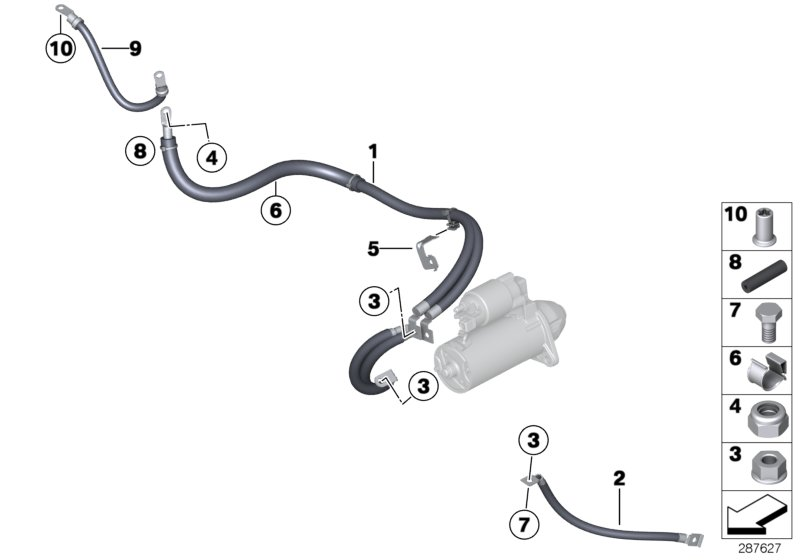 BMW 12427851221 Earth Cable