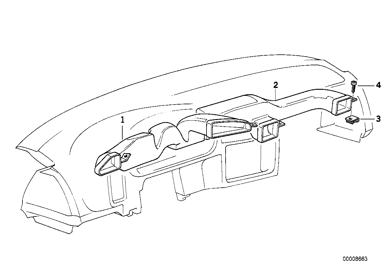 BMW 64221977097 Cold Air Duct, Left