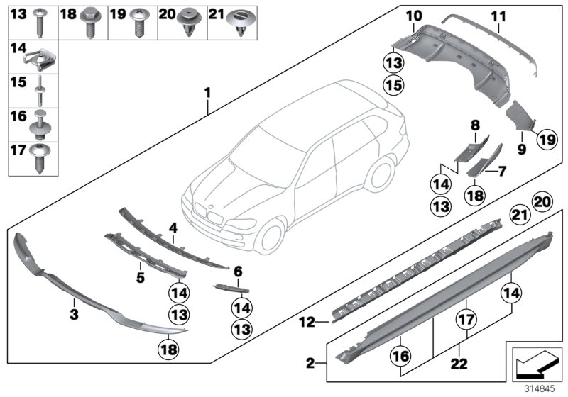 BMW 51122182381 Attachment Strip, Left