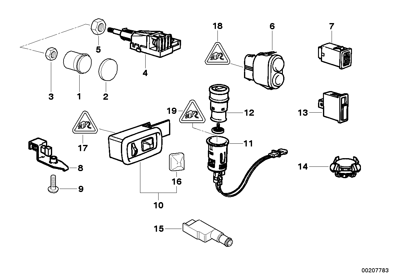 BMW 61312694602 Cover For Light Switch Knob