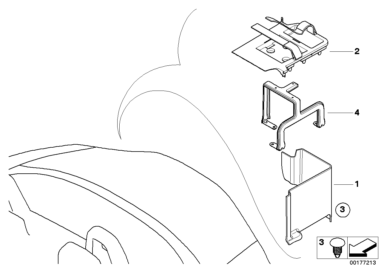 BMW 51478041333 Cover, Storing Partition