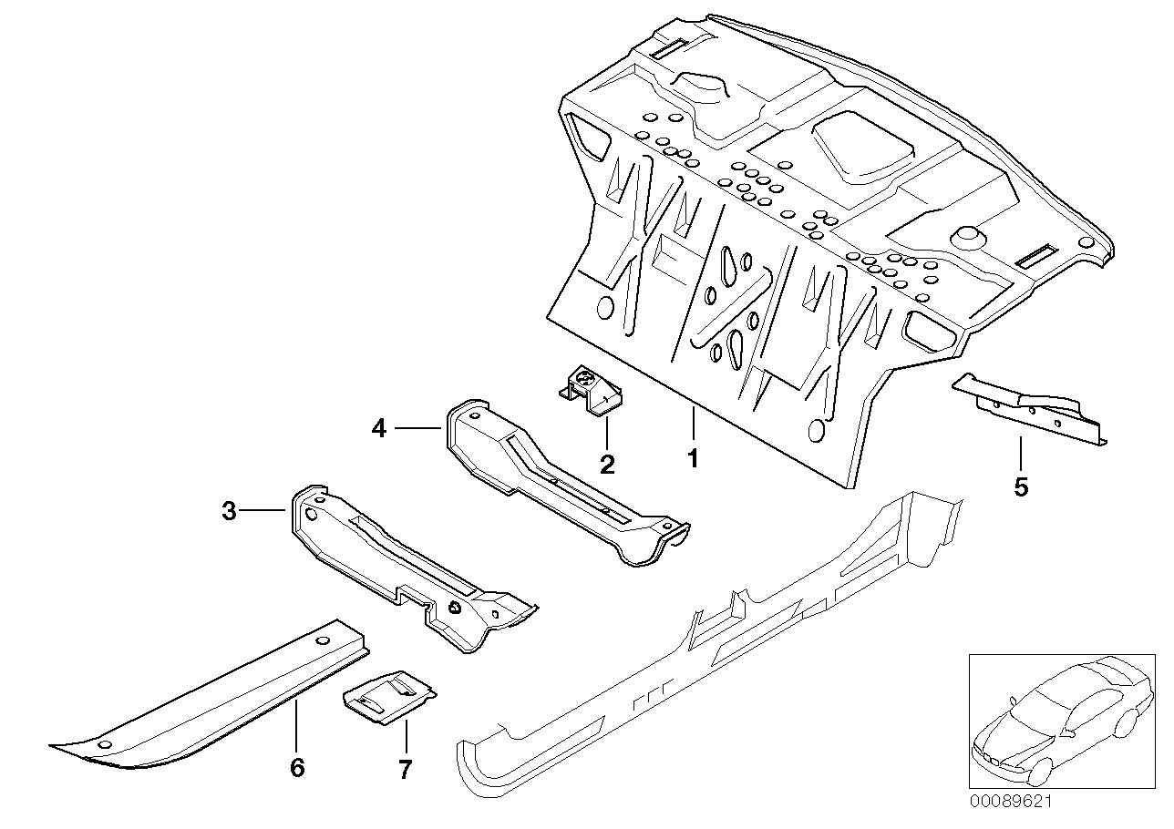 BMW 41117067804 Reinforcement, Engine Support, Top Right