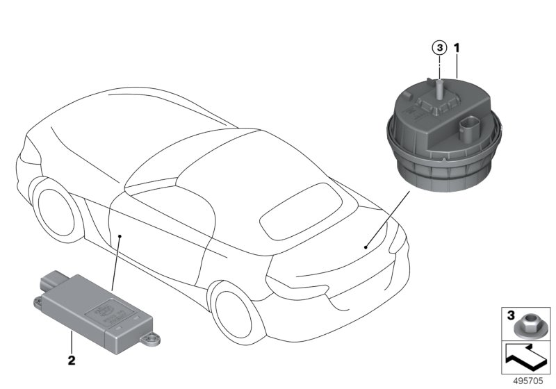 BMW 65759461756 ALTERN.POWER SIREN W INCLINA