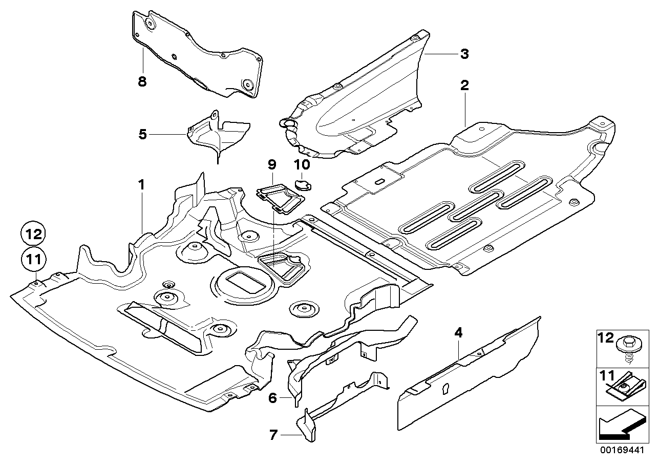 BMW 51487205460 Sound Insulation, Bulkhead, Right