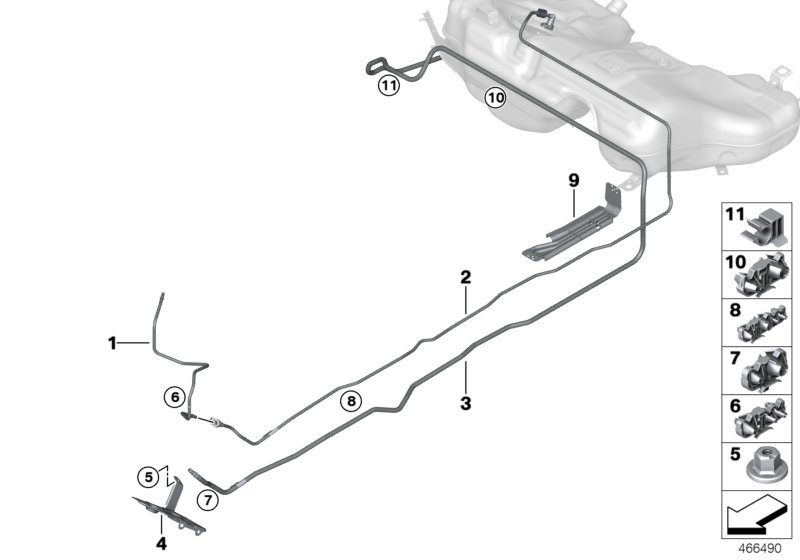 BMW 16127396551 GUARD PLATE, FUEL LINES