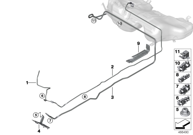 BMW 16127364999 Scavenge Air Line