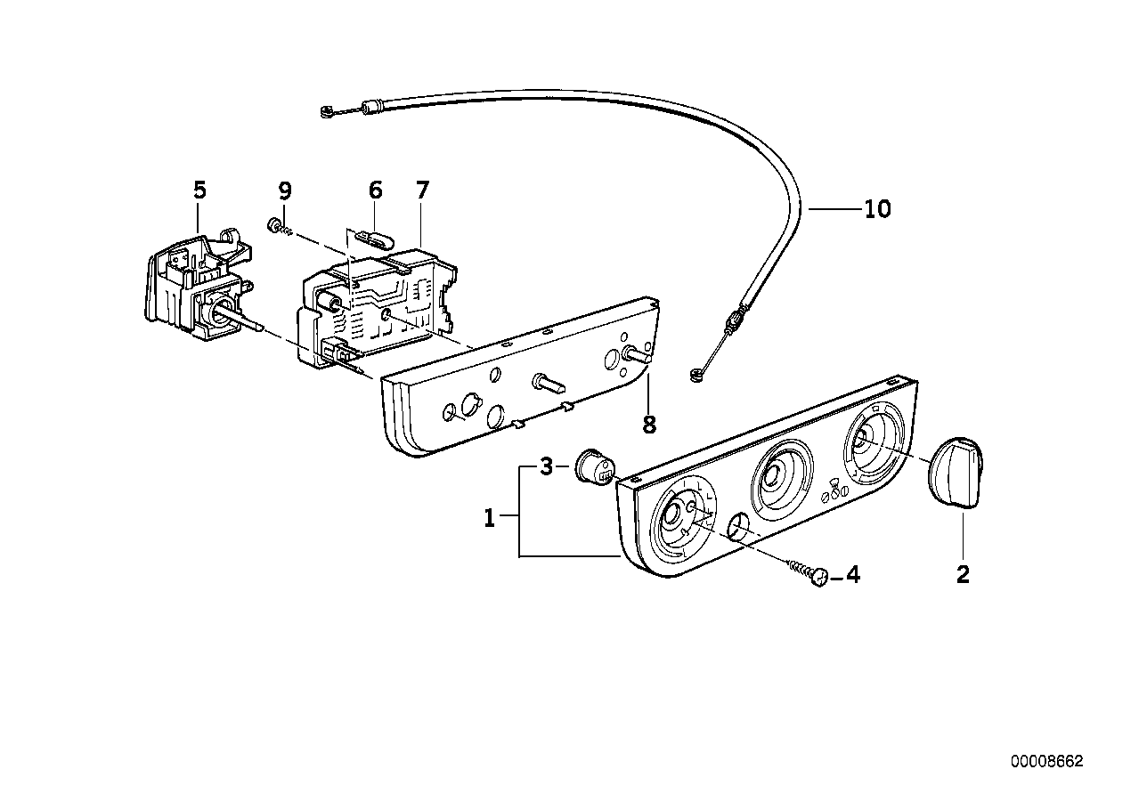 BMW 64111387944 Bowden Cable Air Refreshing