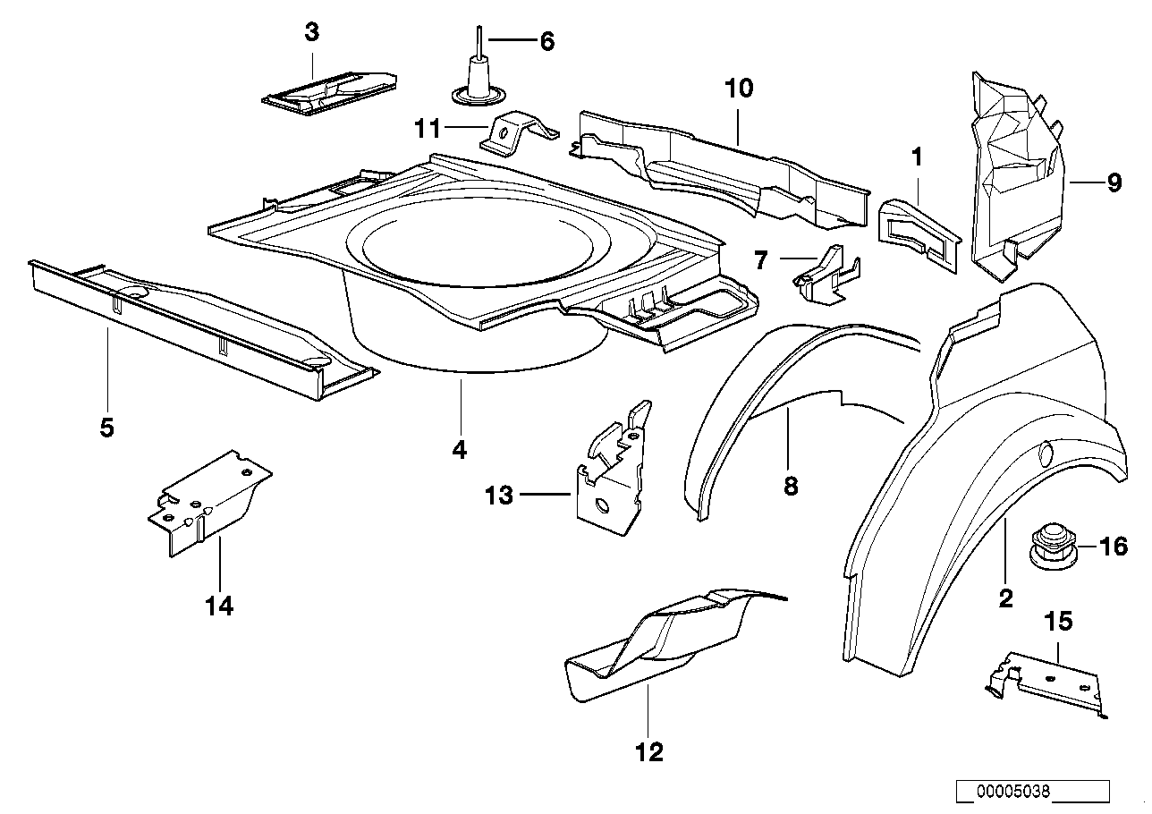 BMW 33341138421 Bracket For Spare Wheel