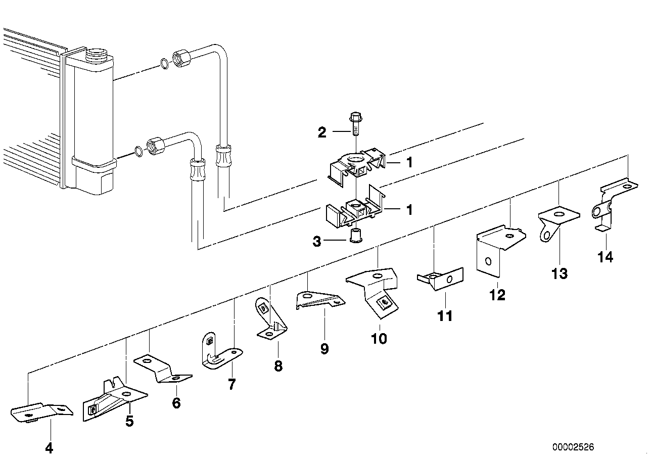 BMW 32422243129 Bracket Oil Pipe