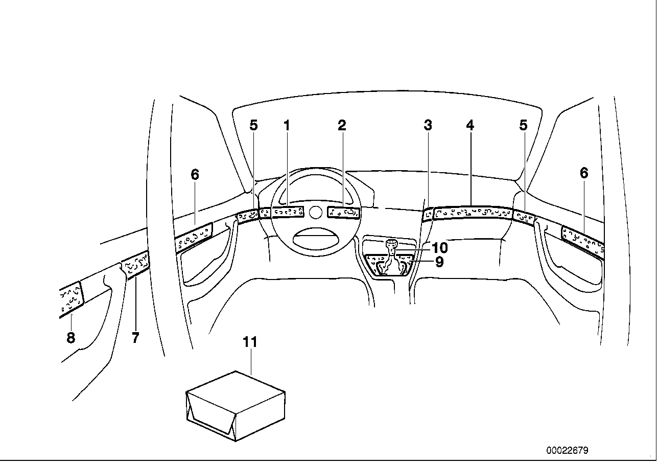 BMW 51162274809 Depositing Box Bottom Panel