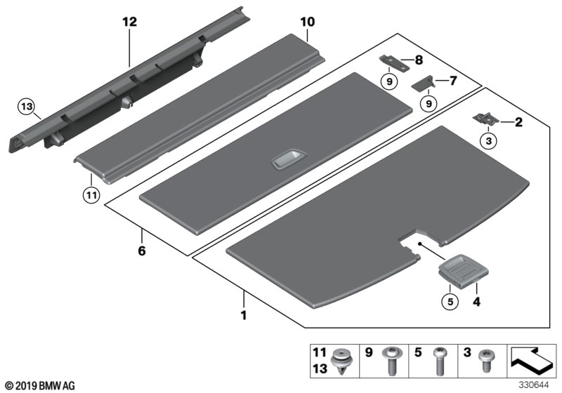 BMW 51477354882 COVERING CROSS MEMBER