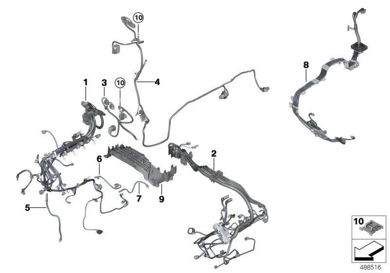 BMW 12517855477 Wiring.Harness,Motor, Sensorsystem, Module