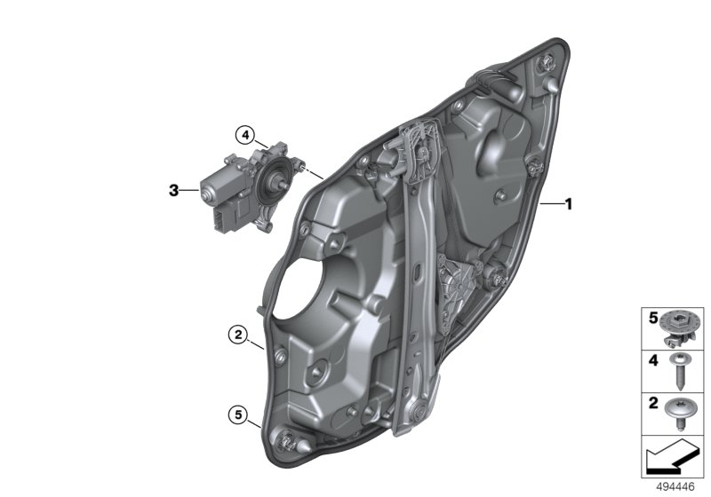 BMW 51358495872 DRIVE, WINDOW LIFTER, REAR R