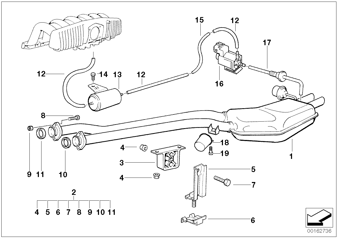 BMW 18101740277 Vacuum Pipe