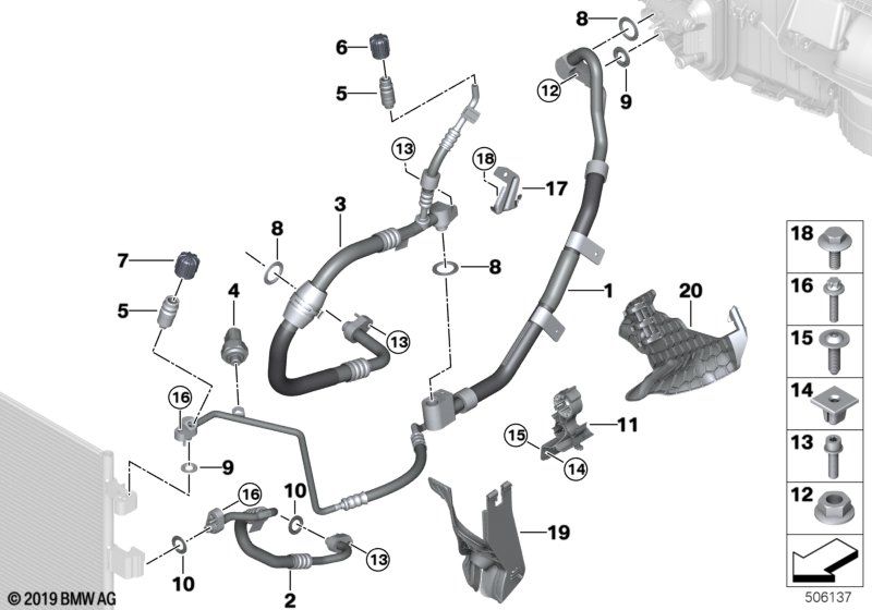 BMW 64539462714 REFRIGERANT BULKHEAD