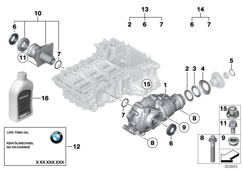 BMW 31517547750 Hex Bolt With Washer