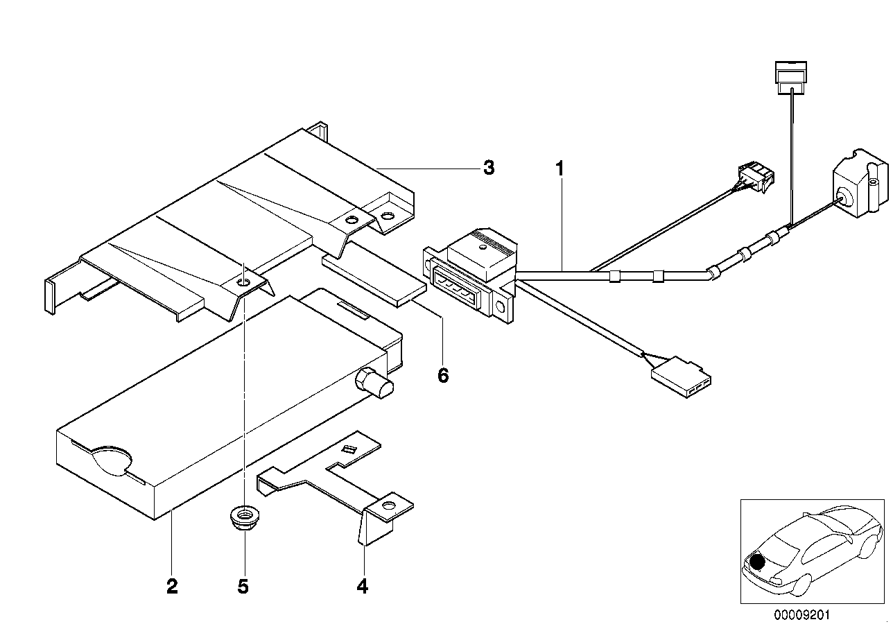 BMW 61128373674 Car Telephone Connection Cable