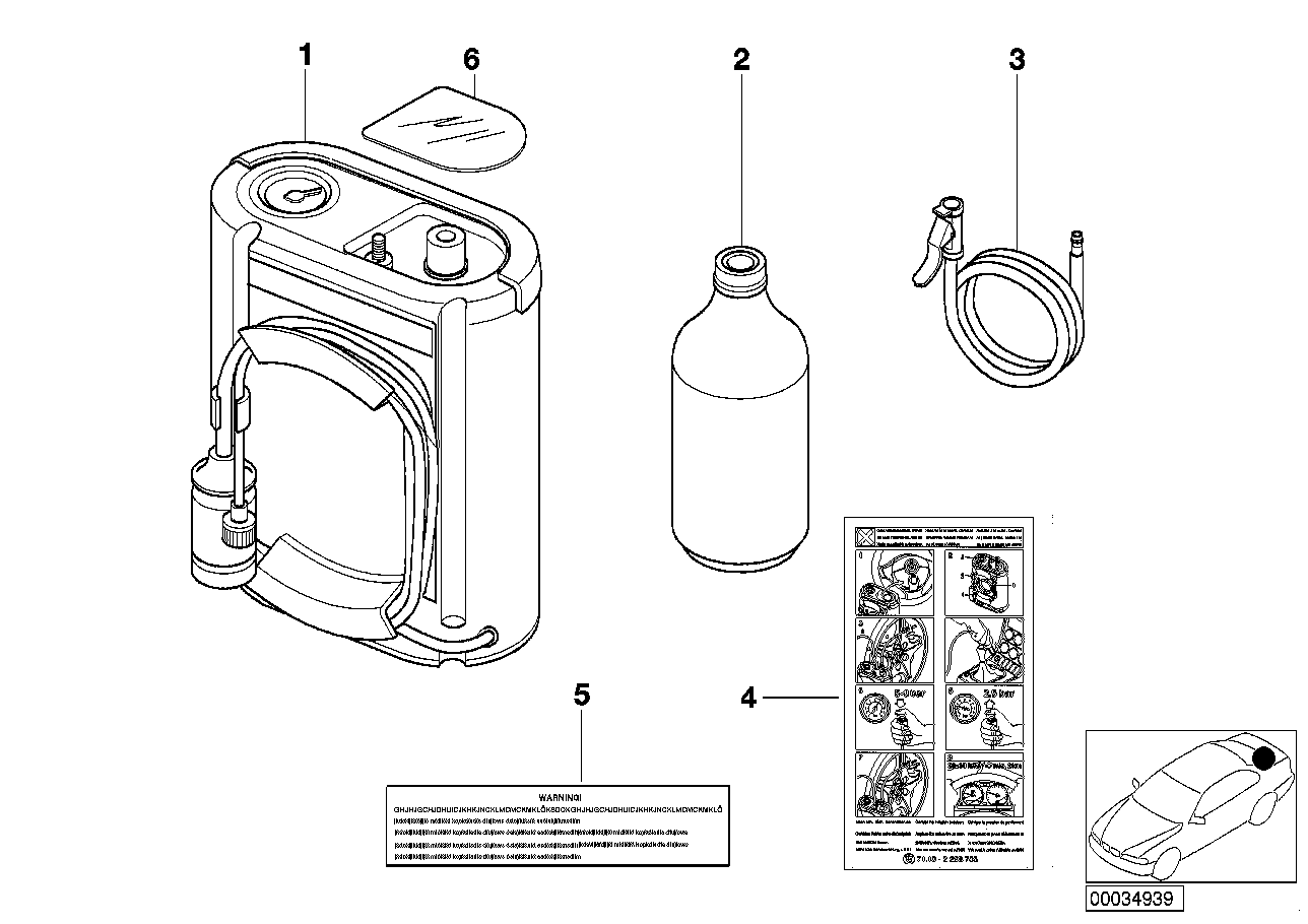 BMW 71242228857 Label "Security Information"