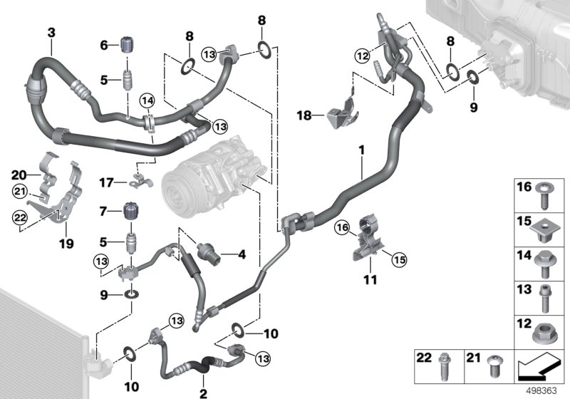 BMW 64539303491 Combination Bracket