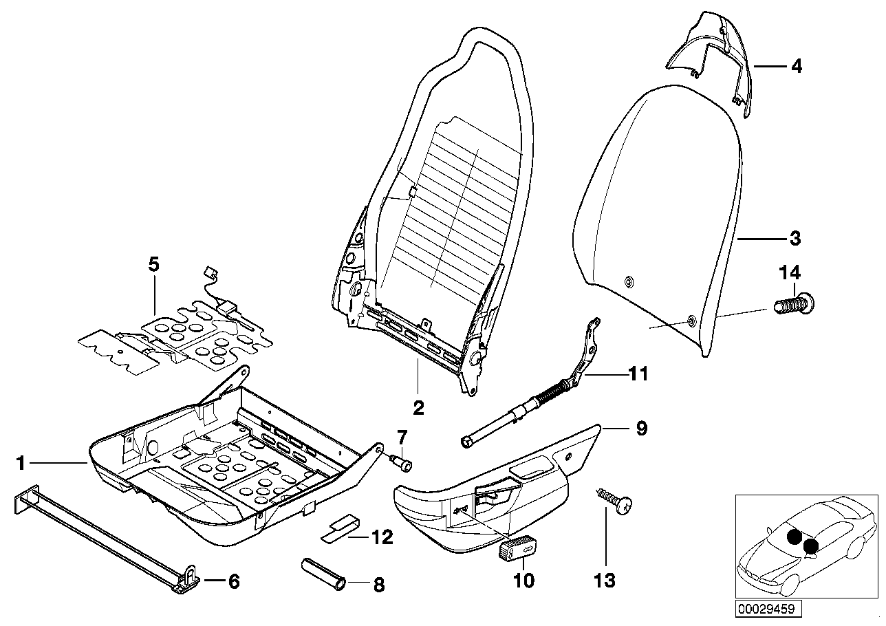 BMW 61318410677 Button For Longitud.And Vertical Adjustm.