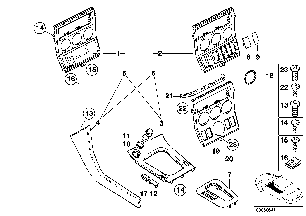 BMW 51168412368 Cover, Storage Compartment Bottom