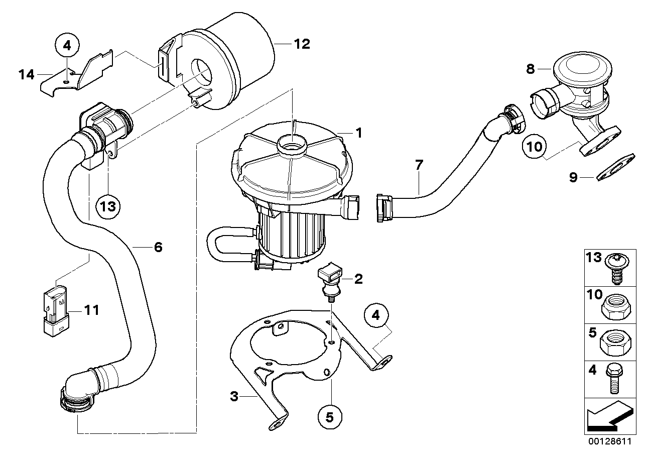 BMW 11727530780 Suction Pipe