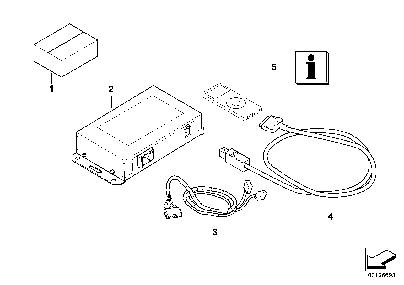 BMW 65412152324 Ipod Connection Retrofit Kit