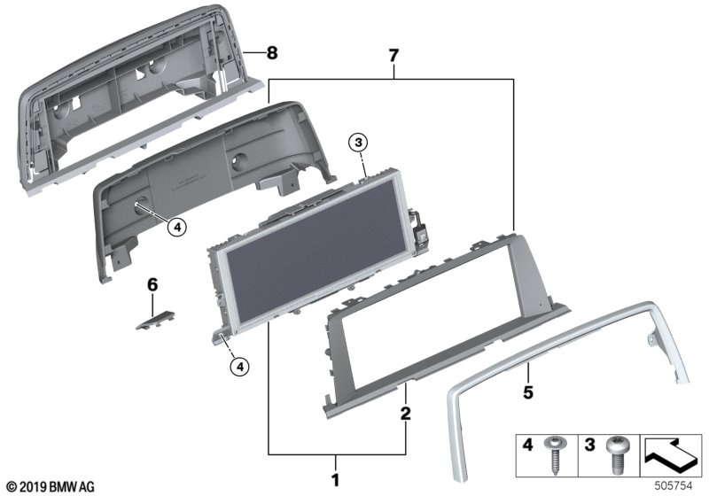 BMW 65509380963 Back Screen