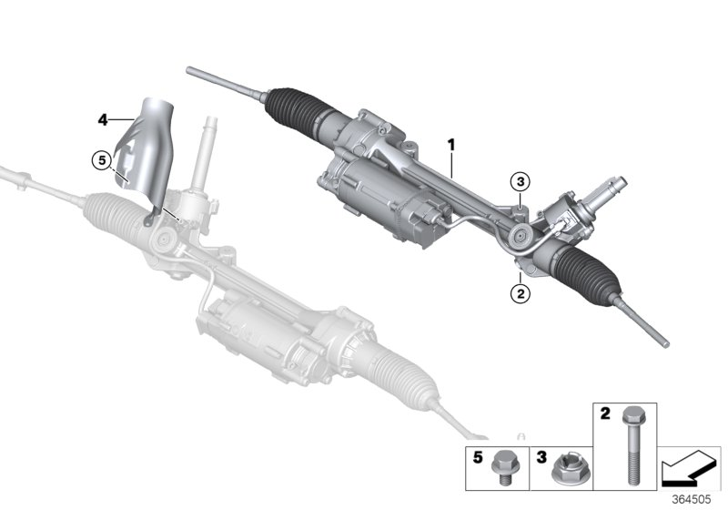 BMW 32107854808 Steering Gear, Electric