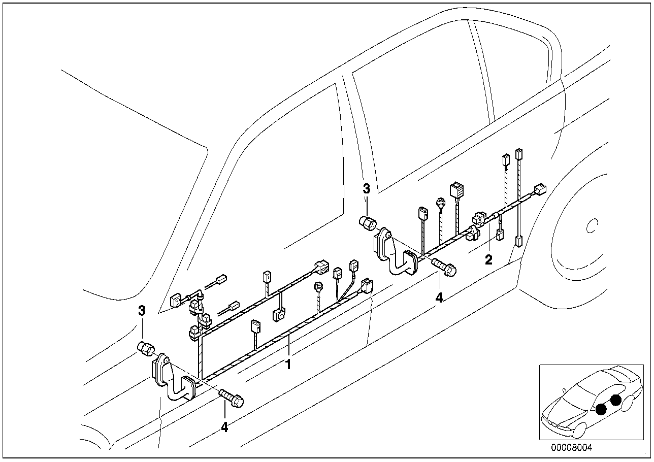 BMW 61126966643 Wiring Rear