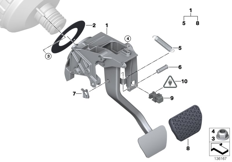 BMW 35006865302 Complete Pedal Assembly