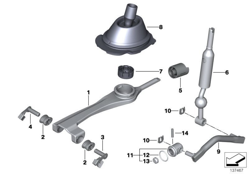 BMW 25117524518 Shifting Arm, Reinforced