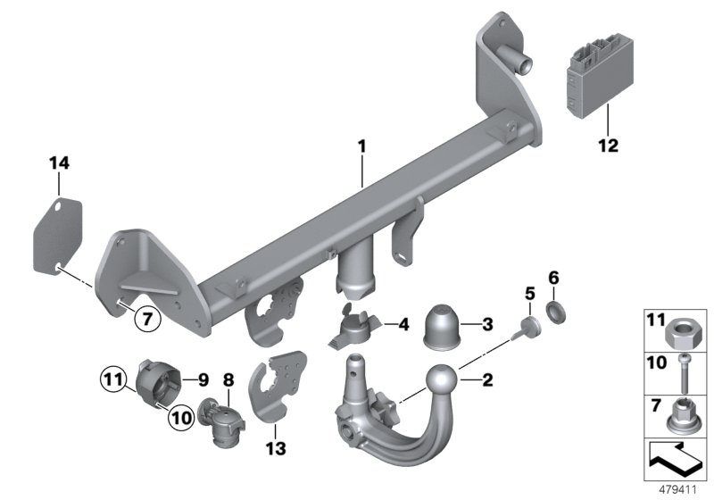 BMW 71606876237 SOCKET HOLDER